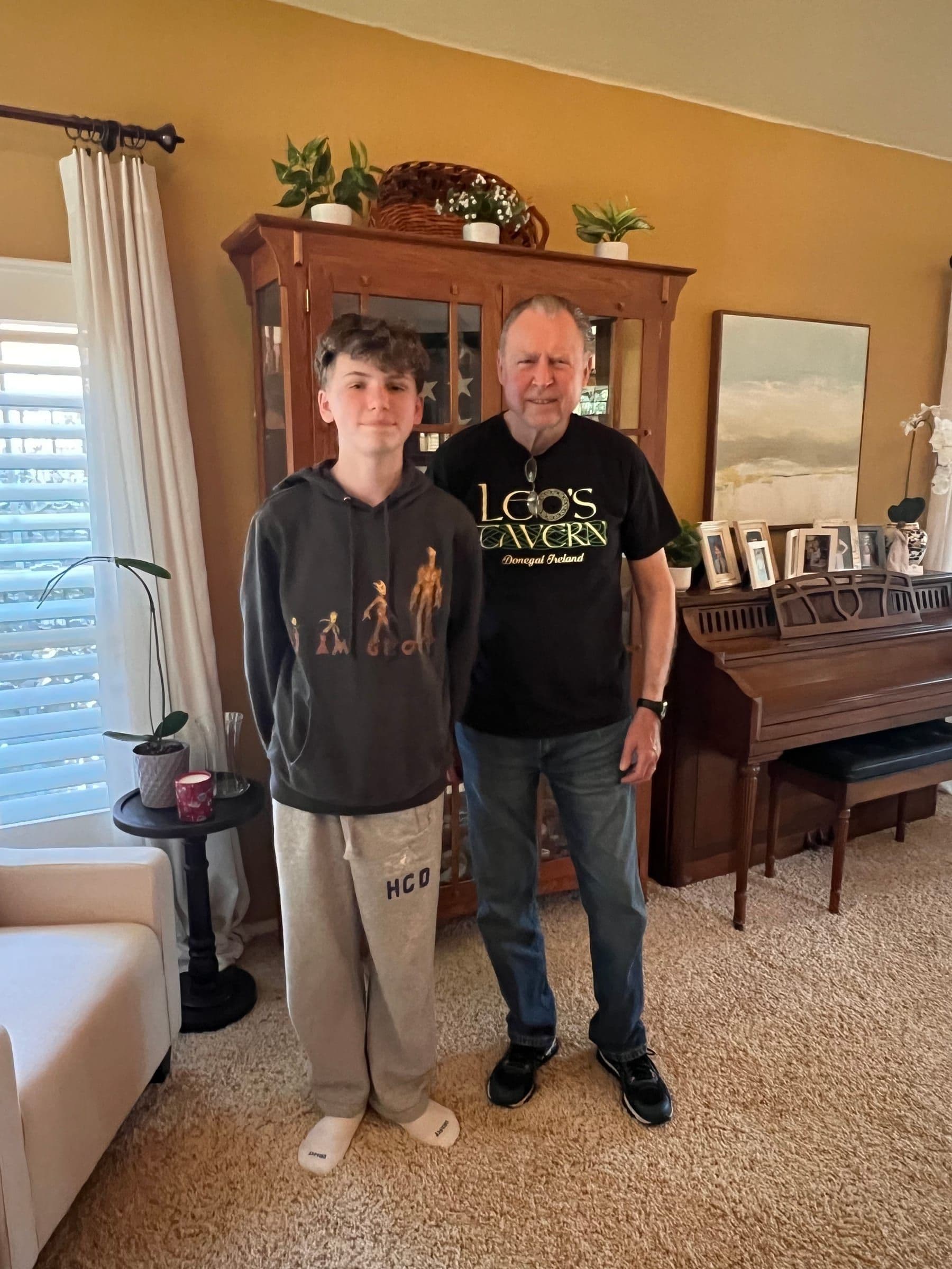 Asher and his grandfather Donald Williamson